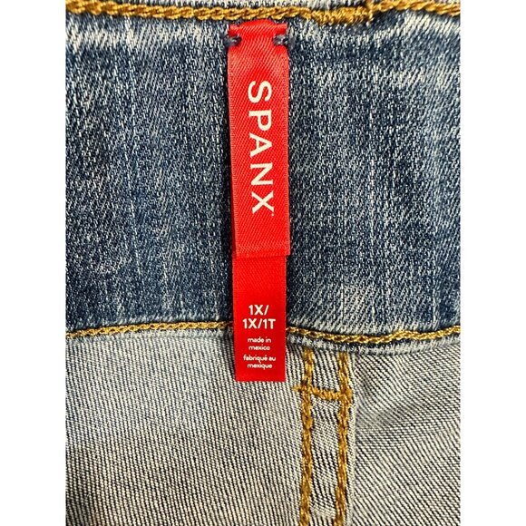 SPANX NWT Straight Leg Vintage Indigo 1X - Picture 8 of 12